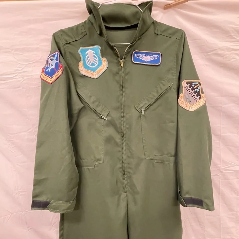 ERA Spooky Green Pilot Coverall Costume‎ Cosplay Medium